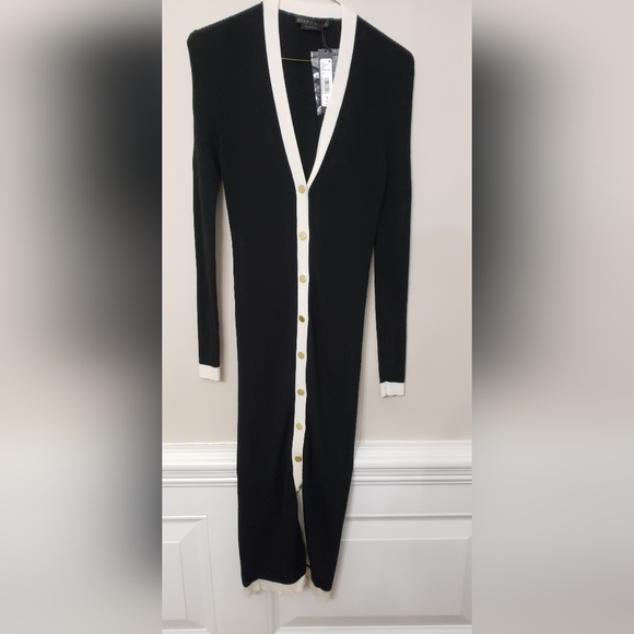 Alice + Olivia Alcina Rib-Knit Sweater Dress - Size XL - Picture 2 of 14